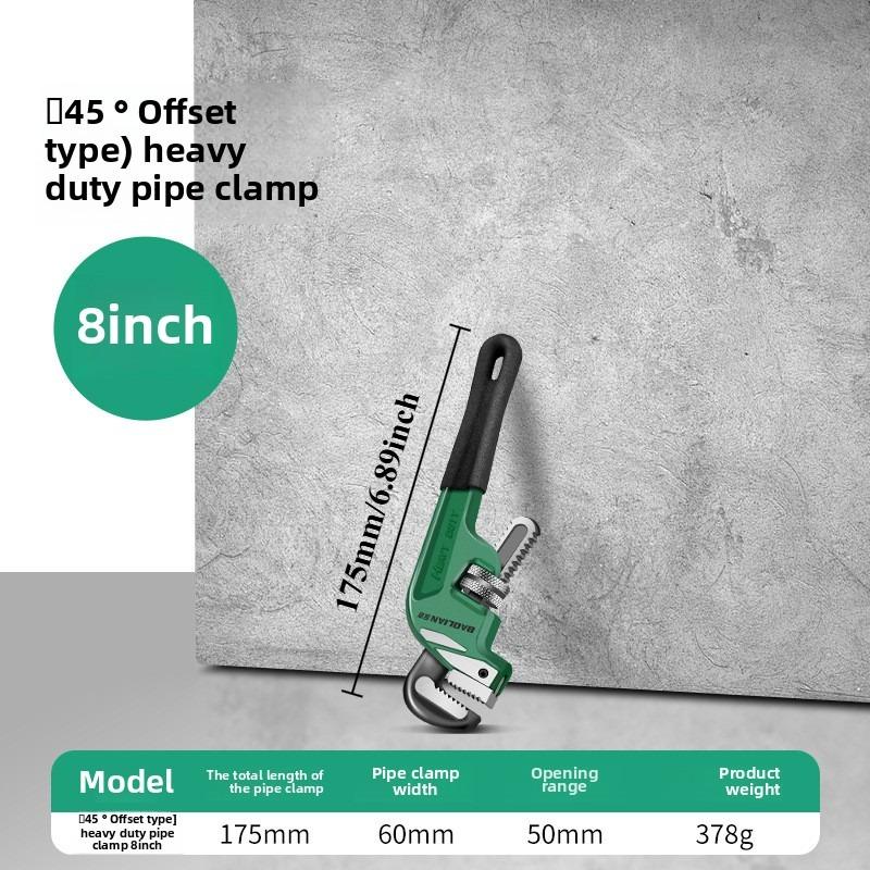 45 Degree Offset Heavy Duty Pipe Wrench Industrial Multi Functional Plumbing Tool