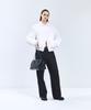 Ironyporno Whiteline 86-Iro340 Essential Balloon Glossy Collar Short Padded Jacket White