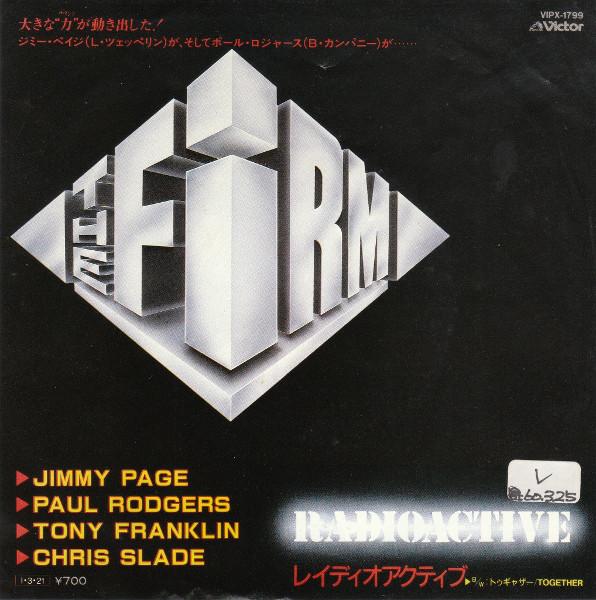 

7inch Record FIRM - Radioactive / Together VIPX1799 ATLANTIC 1985 Japan Rock Used