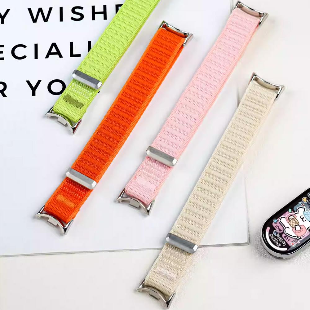 Mountain Nylon Strap for Xiaomi Mi Band 10 9 8 NFC Smart Watch Original Replaceable Bracelet for Xiaomi Mi Band 10 Ceramic Belt