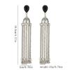 Rhinestone Inlaid Earrings Vintage Drop Earrings Bell Tassel Earrings Hypoallergenic For Music Festivals Dates Friend Gatherings