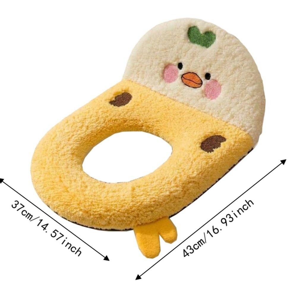 Chicken Shape Backrest Cartoon Chicken Toilet Cushion Thickened Cute Toilet Mat Winter Season