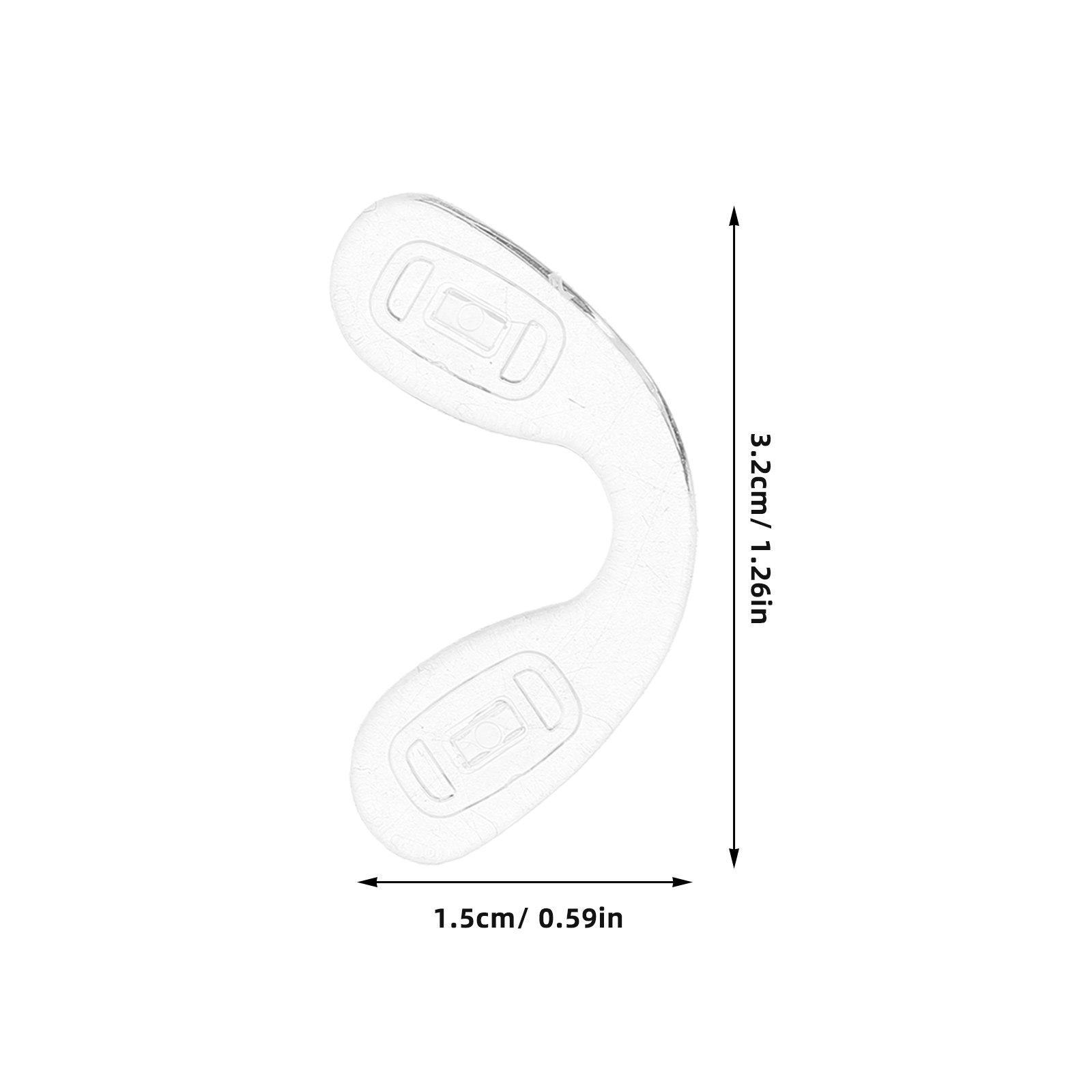

6Pcs U Shaped Transparent Silicone Nose Pads Soft Anti Slip Glasses Nose Bridge Replacement Cushions for Eyewear Sunglasses