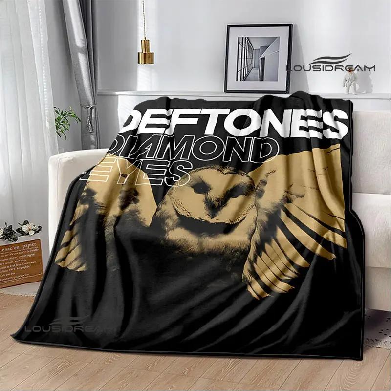 Deftones Bandlogo aufgedruckte Decke Kinderdecke Flanell weich kuschelig Decke für Zuhause Reise Decke Geburtstagsgeschenk Dekoration