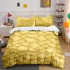 Golden Cloud Pattern Bedding Set Bedding Set (1 Duvet Cover, 2 Pillowcases, Duvet Not Included)
