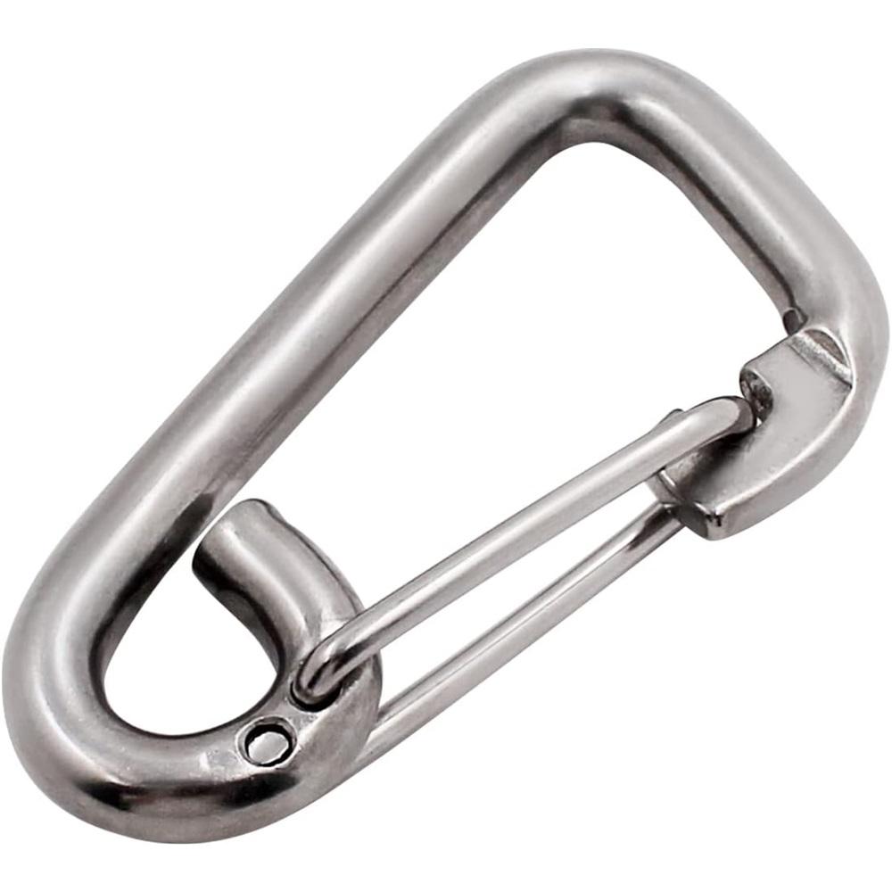 2-Piece 304 Stainless Steel Spring Hooks – Heavy-Duty Safety Quick Release Clips – 6x60mm & 8x80mm For Dog Walking, Camping, Fishing, Hiking