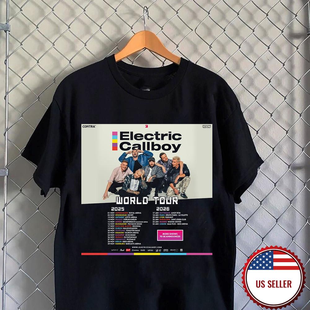 Electric Callboy Band World Tour London T Shirt Full Size S5XL Unisex T-Shirt S