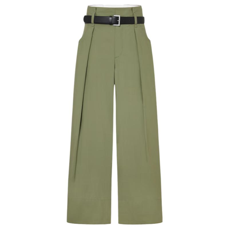 Edition Women's High-Waisted Wide-Leg Paper Bag Pants