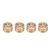 4 Pcs RC Car Wheel Rim Replacement for SCX30 1 30 RC Car 0.7 Inch Brass Wheel Rim