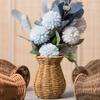 Handmade Woven Flower Vase Creative Flower Basket Plastic Weave Dried Flower Vase Farmhouse Boho Home Decor Vase Home Decoration