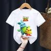 T-shirt Estiva Toy Story per Bambini Woody Buzz Lightyear Abbigliamento Kawaii Manica Corta Anime Cartone Animato Bambini Ragazzi Ragazze Maglietta Casual Top