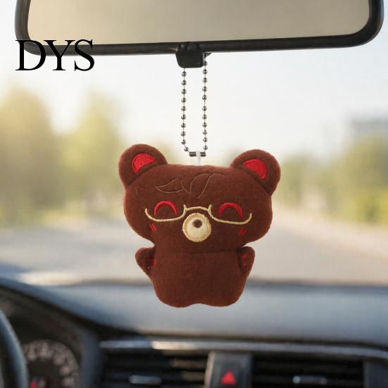 Plush Skeleton Pendant Squeaky Halloween Pendant, Stuffed Mummy Bear Keychain Theme Decorative Accessory for Backpacks Handbags Purses