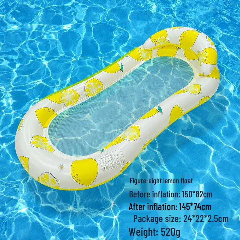 Foldable Striped Inflatable Pool Float Hammock Recliner