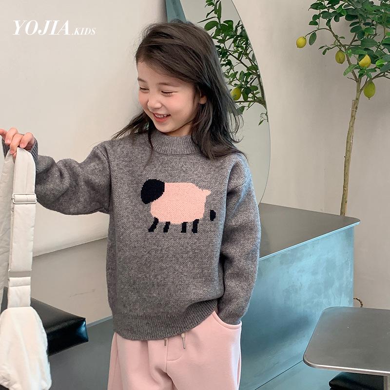 Girls' 2023 Trendy Knitted Sweater - Thickened Winter Base Top