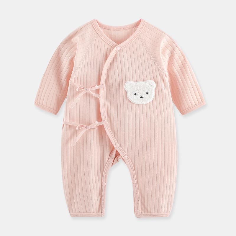 Newborn Boneless Butterfly Jumpsuit with Bear Design – Spring/Autumn Baby Clothes
