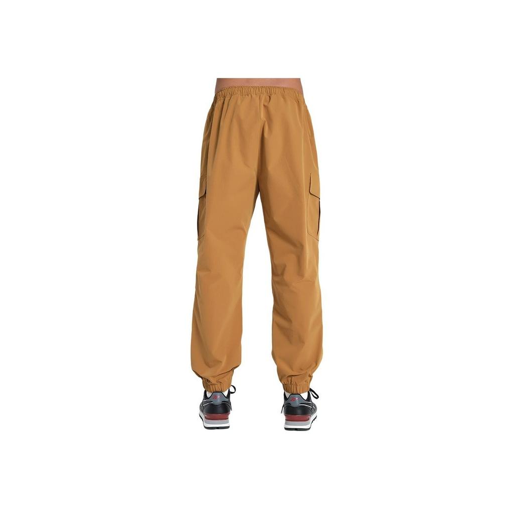 Reebok Solid Color Outdoor Casual Sports Elastic Cuffed Cargo Pants Unisex Pants Moss-Yellow 24SRM601UGY3