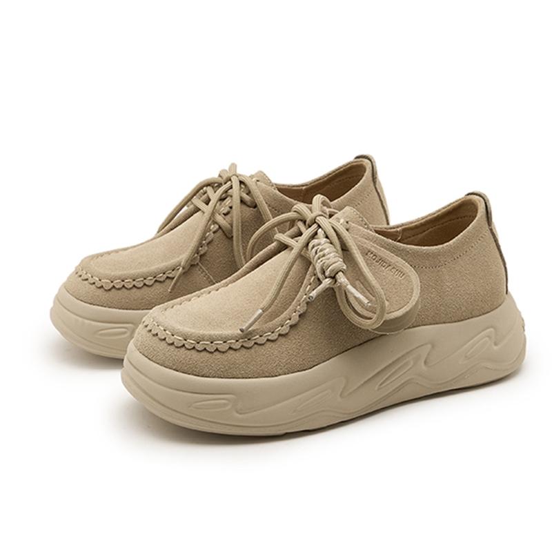 Fashion AIYUQI Women's Sneakers Platform 2025 New Casual Lace-up Oxford Shoes Women Large-size Genuine Leather Running Shoes Female