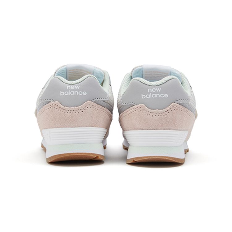 New Balance 574 Series Velcro Durable Non-Slip Low-Top Running Shoes Baby Sneaker Light-Gray Pink IV574PG1