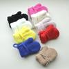 1-3Y Children Winter Thickened Plush with Rope Warm Gloves For Boys Girls New Solid Velvet Mittens Outdoor Cycling Skiing Gloves
