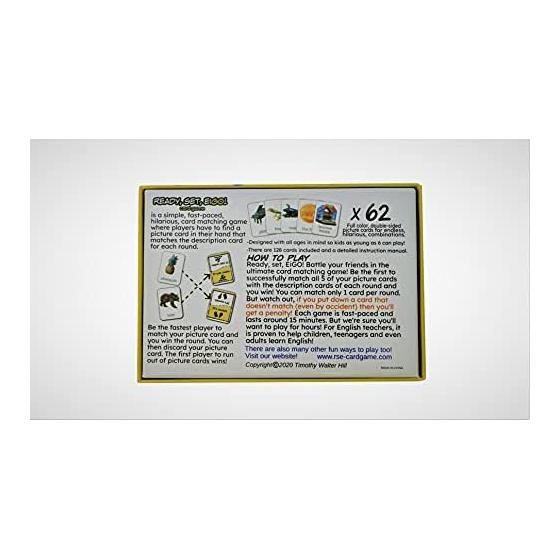 Card Game "Ready, Set, Eigo! Card Game" English Card Game A Fun Game To Learn English (128 Cards Included) (LEVEL 1 (original Game))