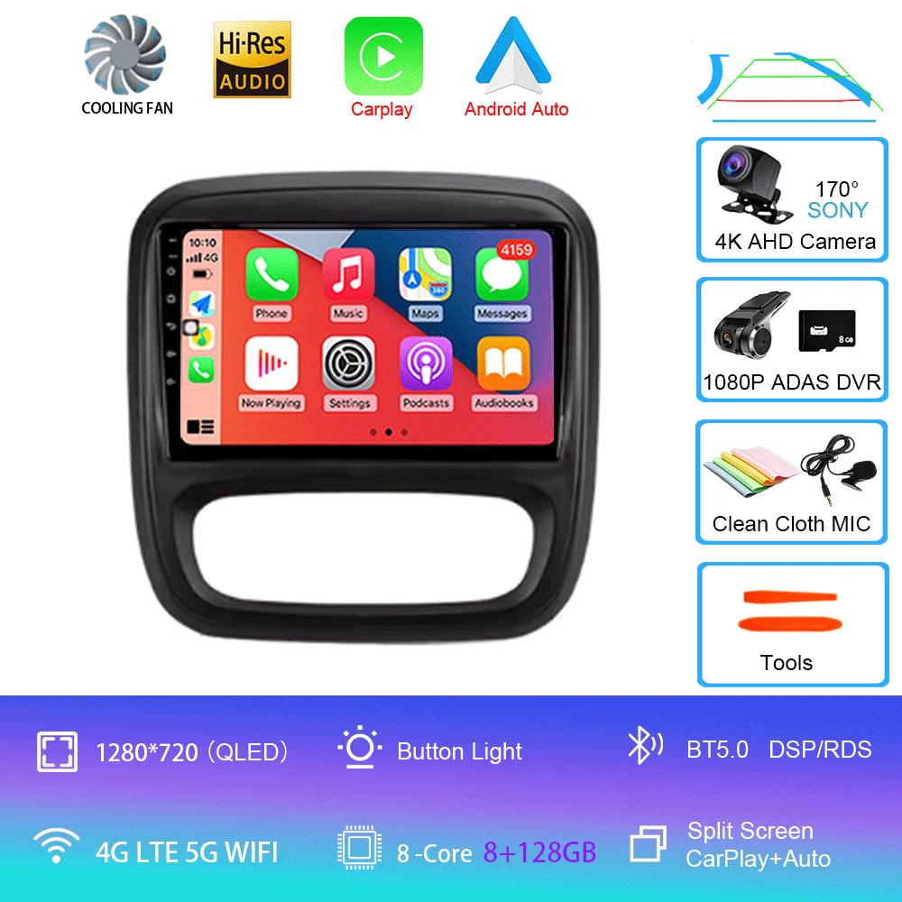 Android 12 Car Radio GPS for Renault Traffic 3 2014 - 2021 Opel Vivaro B 2014 - 2018 Multimedia Video Player Navigation Carplay