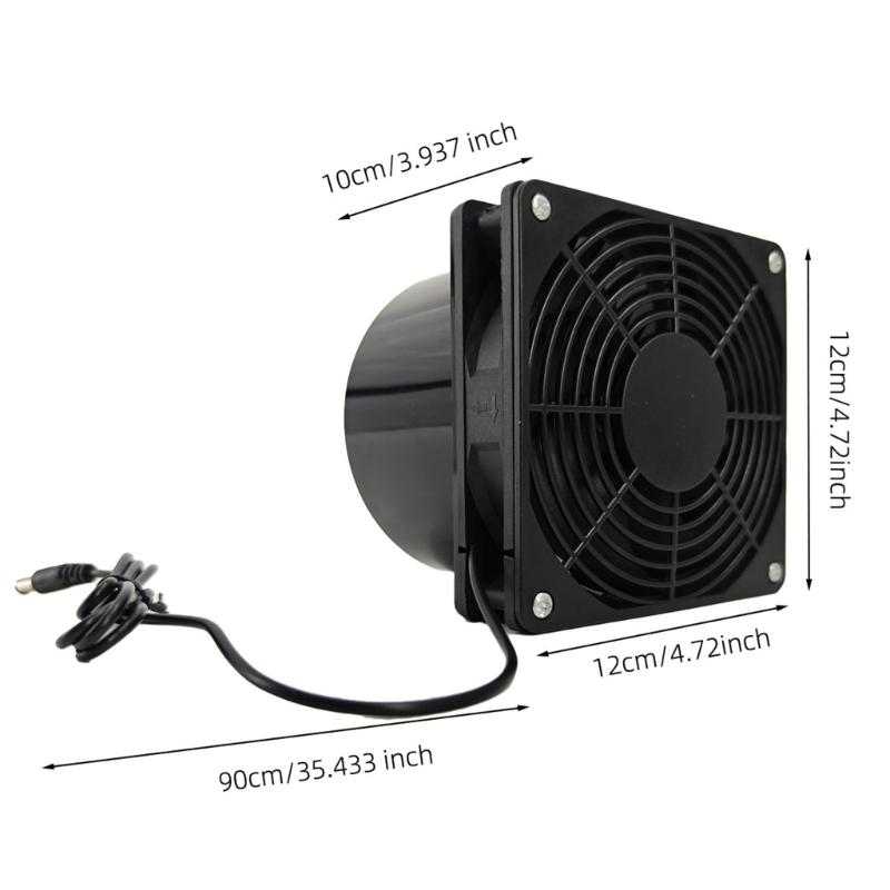 12V  Exhaust Fan Air Extractor for Office Outdoor Dog Chicken House Greenhouse Waterproof