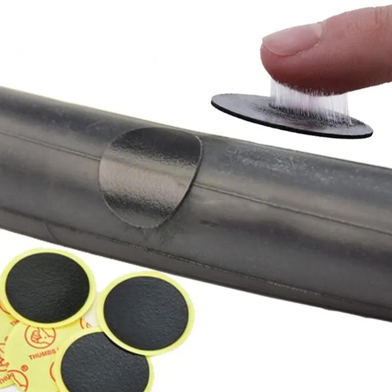 Emergency Bicycle Puncture Repair Kit Glueless Self-Stick Tire Patches Quick Fix for Road Bike MTB City Cycle No Glue Needed