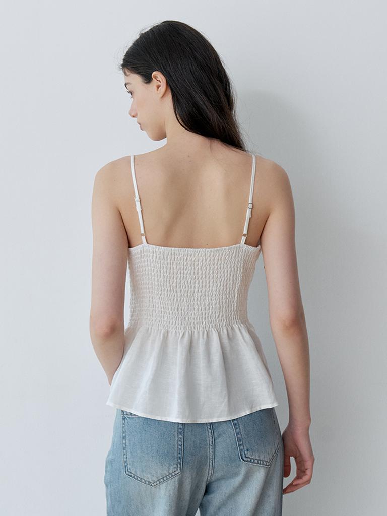 LE STUDIO Ribbon Strap Bustier Top (Iv)