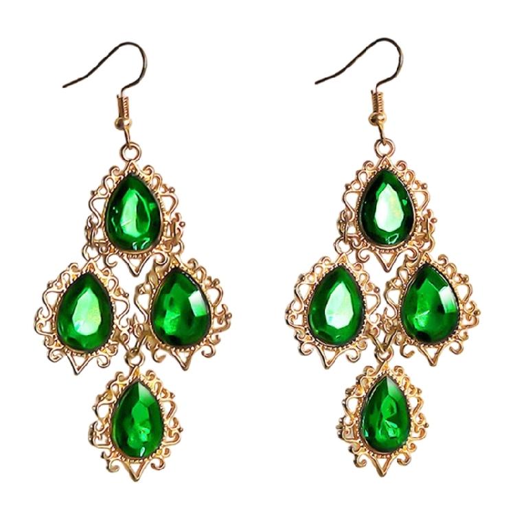 Pair of Drop Earrings in Vibrant Color Dangle Styles Alloy for Sensitive Skin
