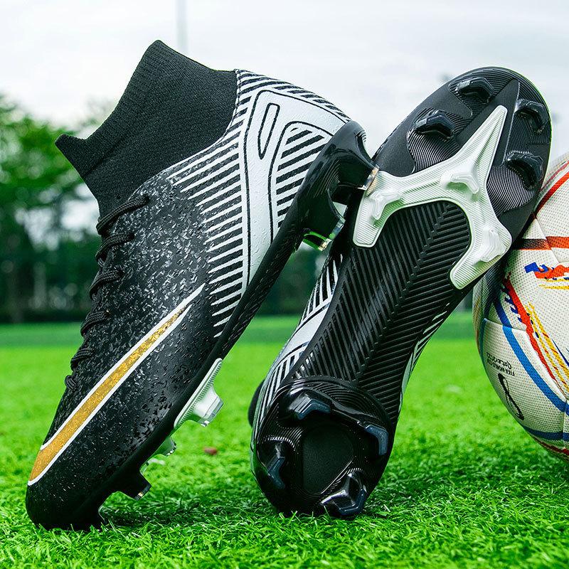 New high-top football shoes for young students, outdoor grass sports, non-slip training shoes for men and women, falcon generation