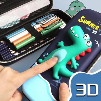 Studentu zīmuļu futrālis 3D karikatūra dinozauru modelis zīmuļu kaste Bērnu kancelejas preces dekompresijas rotaļlietas
