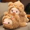 66/76/90cm New Cute Pig Wear Bear Clothes Plush Pillow Cute Sleep Pillow Girls Children Dolls Cartoon Flush Doll Toys Gift