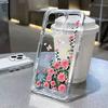 Stylish Rose Floral Pattern Transparent Phone Case For iPhone 13 Case iPhone 16 15 14 12 11 Pro Max XR X XS 7 8 Plus Cover