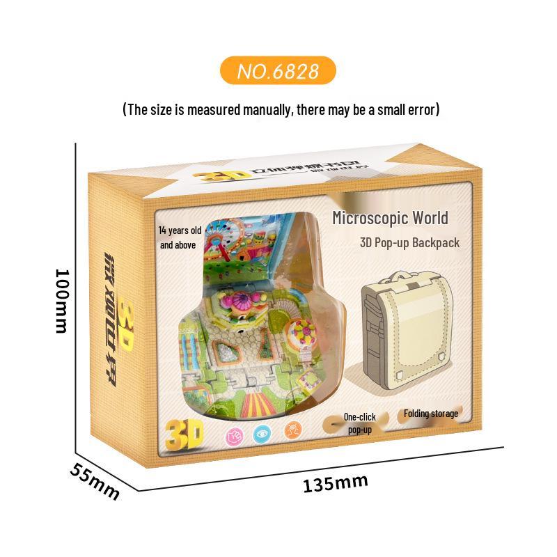 3D Dinosaur & Space Astronaut Pop-Up Keychain Book: Educational, Creative Decompression Toy