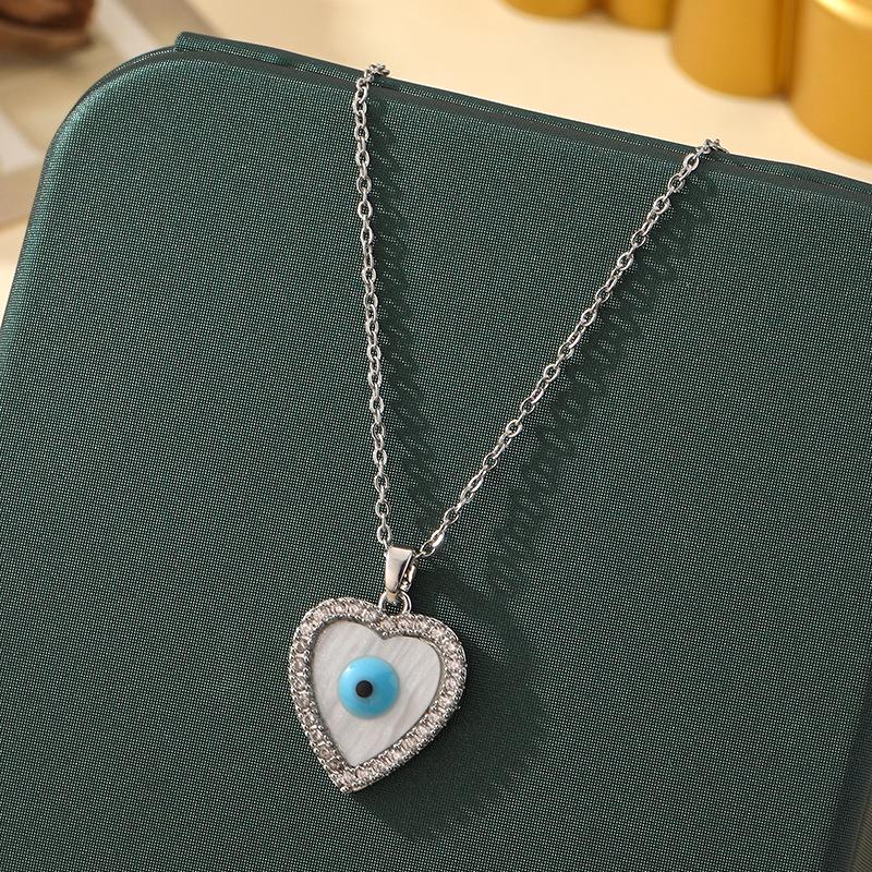 Beliebte Halskette mit blauem bösen Blick aus Titanstahl für Damen – Vielseitiger und personalisierter Schlüsselbeinkettenschmuck