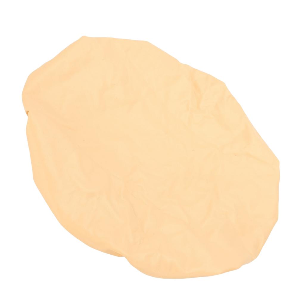 Round Bar Stool Cover Stretchable Water Proof PU Stool Slipcover with Elastic Band for Bar Chair Beige