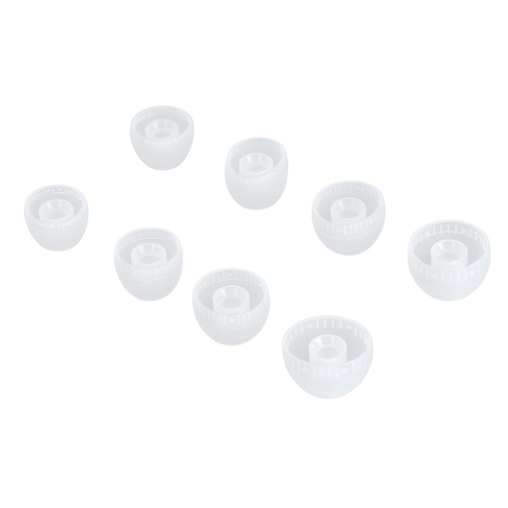 Replacement Earbuds Tips Silicone 4 Sizes Noise Cancelling Comfortable Ear Tips Ear Cap for Inner Hole 4.0‑5.5mm Earbuds