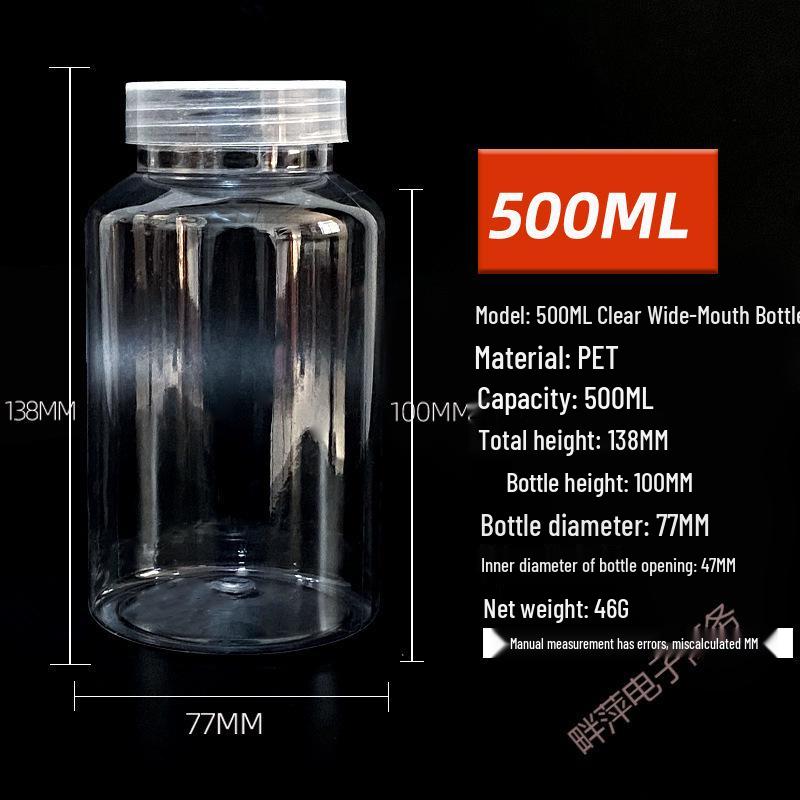 Transparent 0ml Small Plastic Dispensing Bottle with Sealed Lid for Liquid Medicine Samples