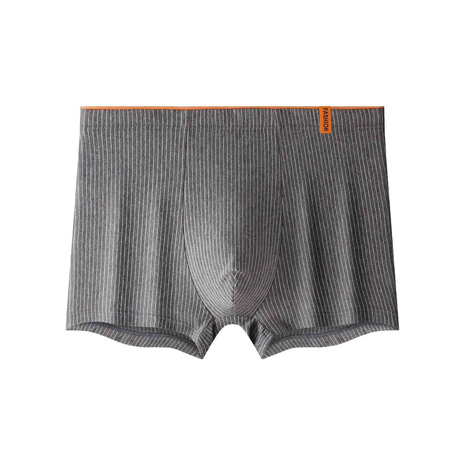 

«Антибактериальные хлопковые трусы-боксеры в японском стиле»: Мужское дышащее, приятное для кожи, удобное нижнее белье. 4XL (73-83 kg) темно-серого