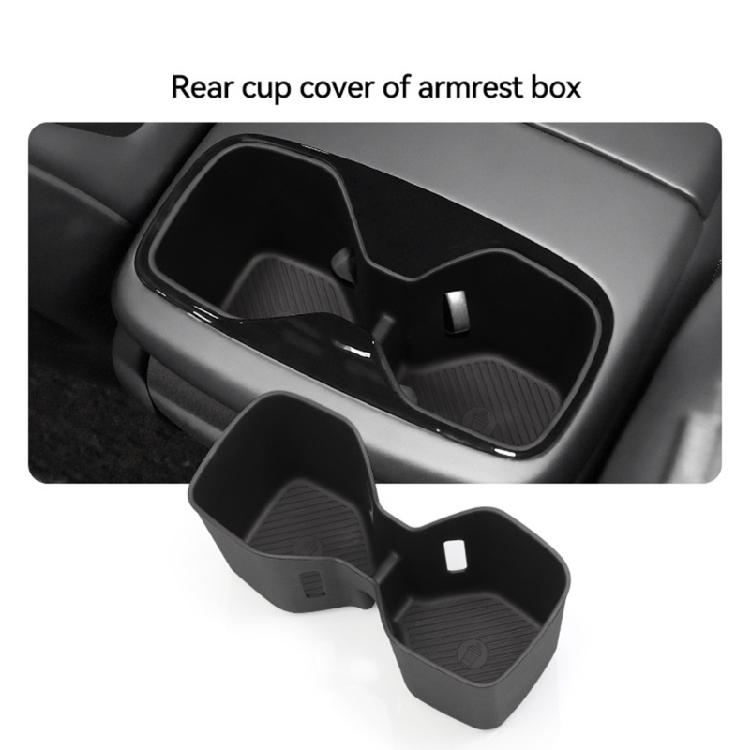 Space Saving Rear Cup Holder Organizer Tray for 2024 2025 EV9 Models TPE Armrest Storage Box Car Accessories