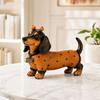 Cute Resin Figurine with Halloween Pumpkin for Shelf, Table, or Desk Decor