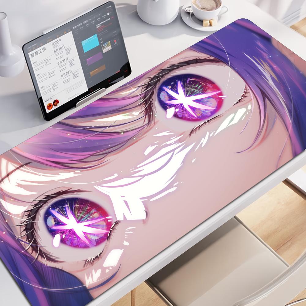 Oshi No Ko Hoshino Ai Speed Locking Edge Groß XXL Computermousepad Gamer Schreibtischmatte Mousepad Tastatur Niedliche Mauspads Mauspads