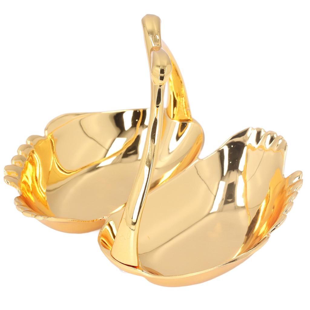 Jewelry Tray Elegant Swan Zinc Alloy Simple Lines Fine Plating Glossy Durable Fadeless Widely Used