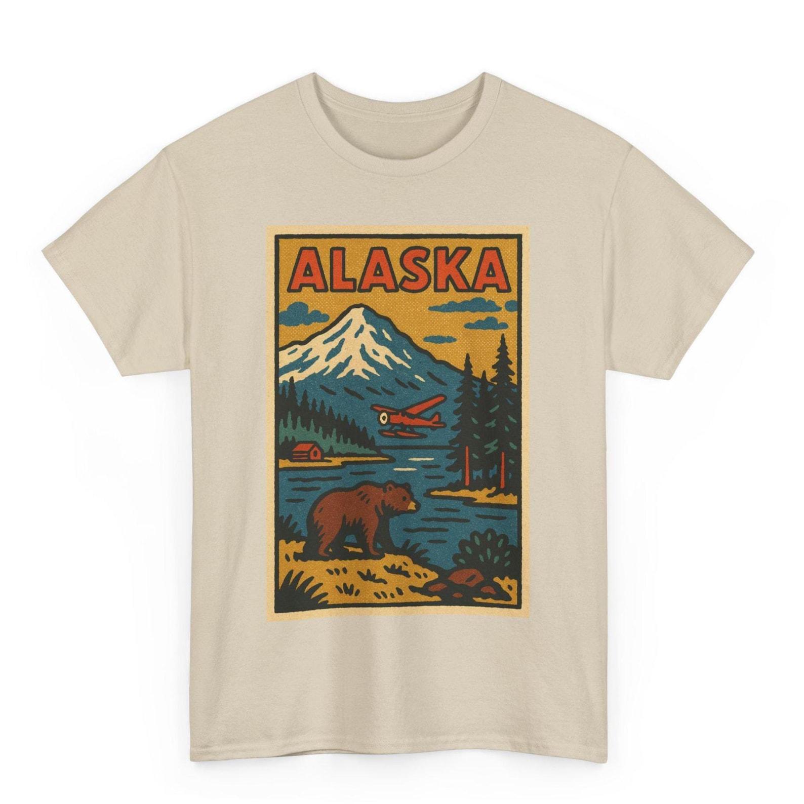 Alaska Retro Comic T-Shirt: Vintage Frontier State Graphic Tee 4XL