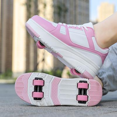Student Runaway Shoes Four-wheel Children's Wheel Skates Men's and Women's Removable Ultra-light Version Shoes with Wheels