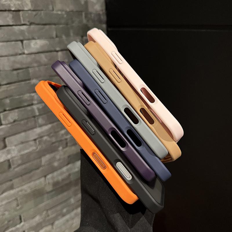 Alloy Lens Frame Matte Case for iPhone 17 16 15 14 13 12 11 Pro Max 17E Air 16E Hybrid Magnetic Charge Shockproof Hard Cover
