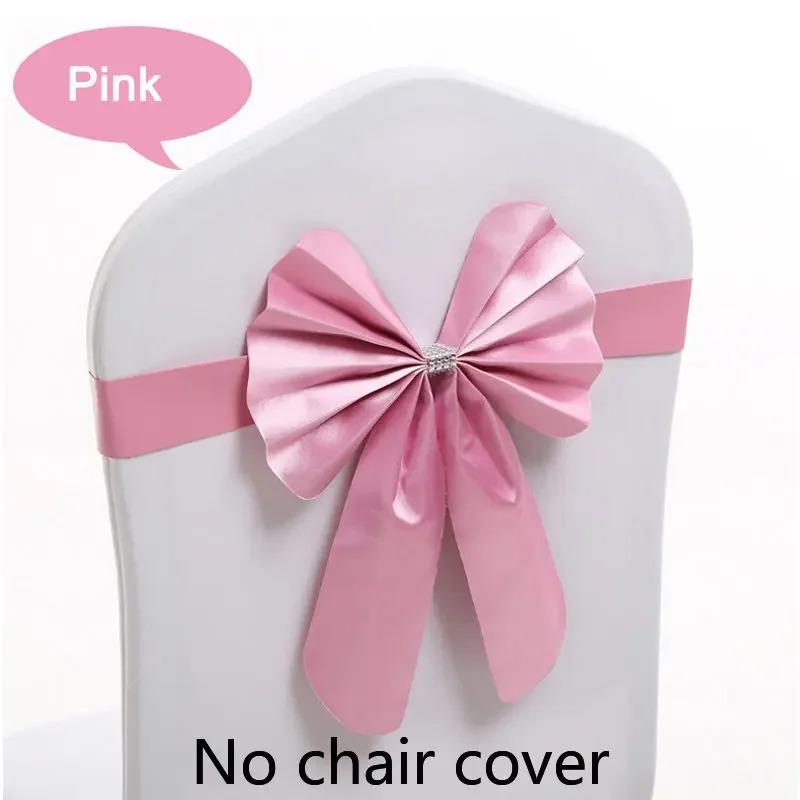 10pcs New Sashes Elastic Bow Tie Ready Made Chair Sashes Band For Wedding Party Hotel Banquet Event Decoration Wholesale