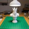 Langlebige PLA-Materialskulptur 3D-gedruckter Schachkönig-Büste Statue Europäischer Stil Harz Wohnkultur Ornament Figur Dekorative Figur für Büro