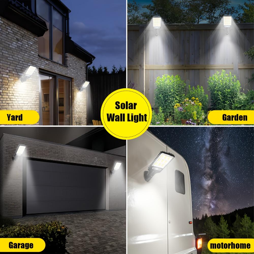 Intelligent LED solar light outdoor sensing wall light 3-mode light control decorative garden safety lighting suitable for courtyards and villas