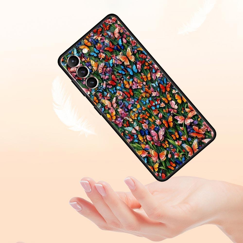 Butterfly Design Phone Case Cover for Samsung Galaxy S26 S25 S24 S23 S22 S20 S21 FE Ultra S25 Edge Plus 5G Soft TPU Shell Fundas